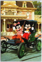 Disneyland Postcard Touring Town Square Mickey Minnie Mouse Model T Ford Disney - £6.21 GBP