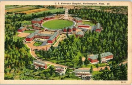 Aerial View Postcard US Veterans Hospital Northampton Mass Postmarked 1941 - £11.57 GBP