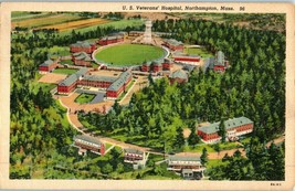 Aerial View Postcard US Veterans Hospital Northampton Mass Postmarked 1941 - £11.11 GBP