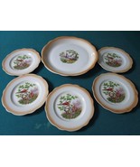 &quot;Zsolnay Pecs&quot; Hungary 1900s Platter 5 Bird Plates Signed By Artist Rare... - $406.92 CAD