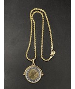 Italy 500 Lire Coin Silver Gold Tone Pendant On Chain 22g KA 1772 REPVBB... - €1.135,80 EUR