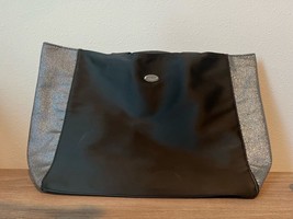 Coach Tote Bag Grey w/ Shimmering Side Panels Shopping Travel Purse Handbag - £17.29 GBP