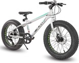 Hiland Kids Fat Tire Bike, Shimano 7-Speed, Dual Disc Brake, 20/24 Inch,... - £284.25 GBP
