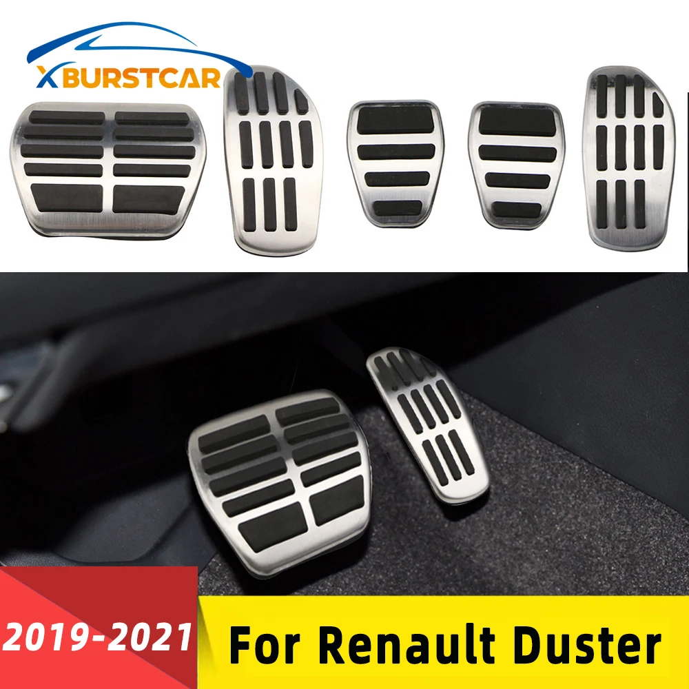 Nault duster 2019 2020 2021 at mt auto accessories stainless steel car pedals gas brake thumb200
