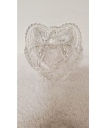 Vintage Imperial Glass 6.5&quot; Candy Nut Relish Heart Shaped Dish Saw Tooth... - £3.87 GBP