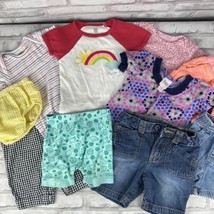 10 Pieces 12 Month Baby Girl Clothes Carters and More Shorts Bodysuits Shirts - £15.55 GBP