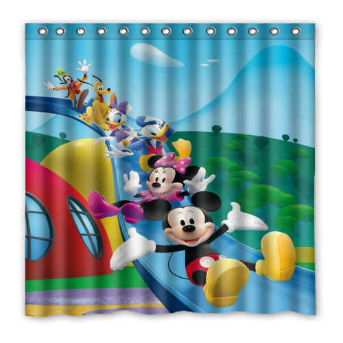 Minnie Mickey Cartoon Disney Custom Waterproof Polyester Shower Curtain 4 Size Item image 4