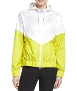 Nike Windrunner Jacket Womens L Hoodie Sportswear White Electro Lime 804... - £39.62 GBP