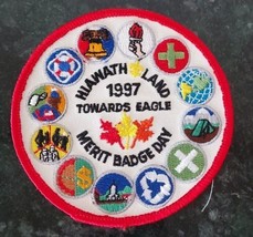 Boy Scout Merit Badge Day Patch Hiawath Land Towards Eagle 1997 - £6.30 GBP