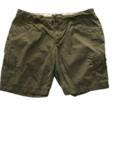 Eddie Bauer Cargo Shorts Chino Women 16P Green Hiking Cotton Pockets Out... - $27.27