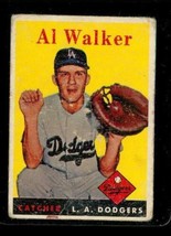 Vintage BASEBALL Trading Card TOPPS 1958 #203 AL WALKER LA Dodgers Catcher - £8.33 GBP