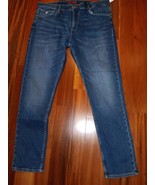 GUESS LOS ANGELES MENS ATHLETIC TAPER DARK DEVINE BLUE DENIM JEANS 38X32... - €29,01 EUR