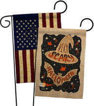 Very Scary Halloween - Impressions Decorative USA Vintage - Applique Garden Flag - £24.89 GBP