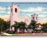First Presbyterian Church Orlando Florida FL Linen Postcard M4 - £2.29 GBP