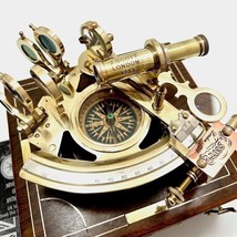 Antique Brass Sextant - Navigational Tool for Astronomy and Marine Instruments. - £91.70 GBP