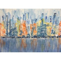 In The City - Acrylic Abstract Painting by Deb Bossert Artworks, 5&quot; x 7&quot;, Signed - £23.68 GBP