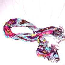Women&#39;s Multicolor Polyester Scarf with Fringe  - £11.32 GBP