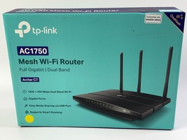 TP-Link Archer C7 Router AC1750 Mbps, 4-Port Gigabit, USB, Mesh Wireless WiFi - £28.32 GBP