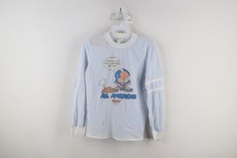 Vtg 80s Womens Small Distressed Ziggy Comic Football Long Sleeve Sleep T-Shirt - £24.07 GBP