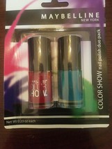 Maybelline New York Color Show Nail Polish Duo Pack Red And Blue - £10.10 GBP