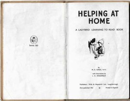 Helping at Home Ladybird Book Children Illustrated Book 1961 - £73.39 GBP
