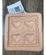 Amaco Cotton Press Mold Cookie Art Press Terra-Cotta Quilted Hearts - $225.98 MXN