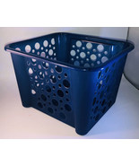 Stackable Blue Color Storage Bin Open Plastic Basket/Crate 12.75x11.75x8... - $11.76