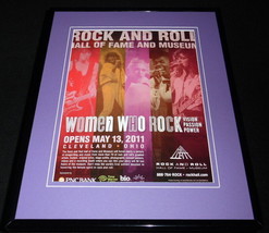 2011 Rock &amp; Roll HOF Women Framed 11x14 ORIGINAL Advertisement Madonna J... - £27.68 GBP