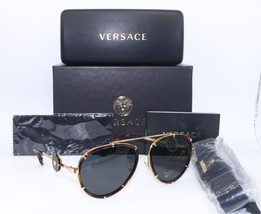 New Versace Mod. 2232 1470/87 HAVANA-GOLD W/GOLD Medusa Strap Sunglasses 61-18 - £171.68 GBP