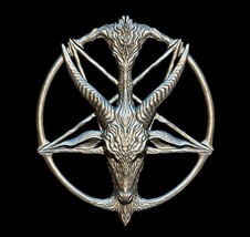 Medallion depicting the deity baphomet, file STL - OBJ for 3D printers, two size - £0.77 GBP