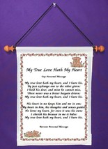 My True Love Hath My Heart {male} - Personalized Wall Hanging (503-1m) - £15.14 GBP