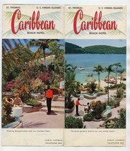 Caribbean Beach Hotel Brochure &amp; Tariffs St Thomas US Virgin Islands 1962 Limbo - £21.38 GBP