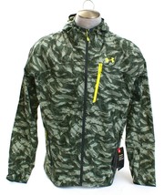 Under Armour Storm UA Mission Green Camo Zip Front Hooded Wind Jacket Men&#39;s NWT - £80.43 GBP