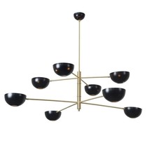 Sputnik Mid Century Modern Design Style Brass Atomic Light Larger Two Tier - £457.20 GBP