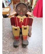 Antique Black Americana Cut Out Wooden Jointed Dancing Toy 13&quot; - €63,92 EUR