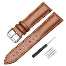 Narako Genuine Calf Leather Watch Band Stainless Steel Buckle 24mm Light Brown - €8,99 Narako Genuine Calf Leather Watch Band Stainless Steel Buckle 24mm Light Brown - €8,99 EUR