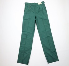 Deadstock Vintage 70s Streetwear Mens 32 Unhemmed Pleated Wide Leg Chino Pants - £77.86 GBP