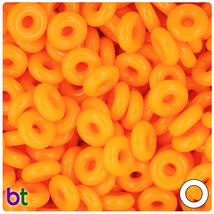 BeadTin Orange Opaque 14mm Ring Craft Beads (100pcs) - $3.39