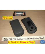 NEW 1968-1970 CADILLAC FRONT SEAT BELT BUCKLE BOLT COVER BOOT TRIM - BLACK - $128.88 CAD