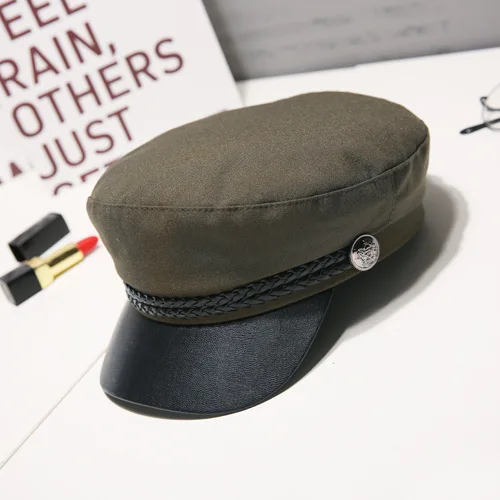 Trendy Navy  Hat Casual  Caps Woman Cotton Beret Flat Hats Captain Cap Trucker V - £96.73 GBP