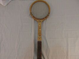 Vintage Earl Buchholz Signature Wooden Fibre Welded Throat Tennis Racket... - $23.40