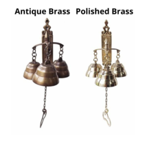 Medieval Solid Brass Victorian Doorbell 8&quot; Vintage Decorative Door Knocker - $57.00+