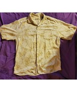 TOMMY BAHAMA SHORT SLEEVE LARGE BUTTON DOWN FRONT POCKET SHIRT YELLOW 10... - $83.74 CAD
