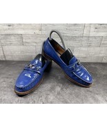 COACH Fortunata Signature C Loafers Women 5.5B Shoes Blue Patent Leather... - €29,57 EUR