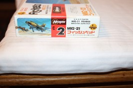 1/72 Scale Hasegawa, MIG-21 Fishbed Airplane Model Kit #C2  Open Box - $22.50