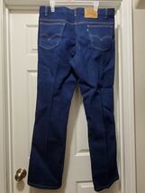 Levi Strauss 517 Men&#39;s Straight Rare Black Tab Dark Blue Jeans 38x33 NEW - $44.27