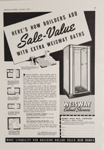 1937 Print Ad Weisway Cabinet Showers Builders Value Elkhart,Indiana - £16.17 GBP