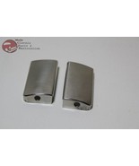55-57 Chevy Sedan Exterior Sun Visor Stainless End Caps Pair New - $25.64