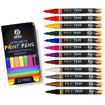 Premium Paint Markers 12 Pack, Water-Based, Marker, Extra Fine Point Tip, Writes - £23.51 GBP