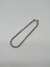 Vintage Sterling Silver 925 Italy Rope Bracelet 7&quot; 2.5mm - £17.32 GBP